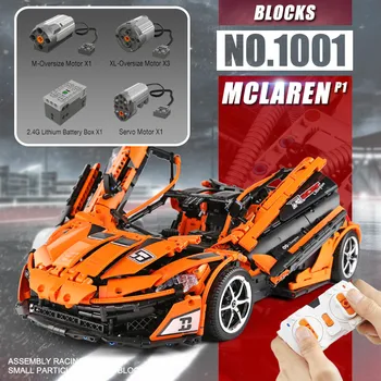 Yeshin 20087 Technické McLaren P1 Super Hypercar Veneno Roadster Model Kit Stavební Bloky APLIKACE RC Auta Cihly Hračky Chirstmas Dárek