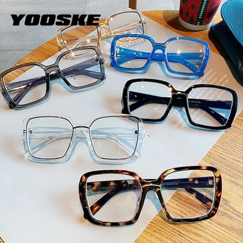 YOOSKE Počítač Modré Světlo Blokování Brýle Ženy Muži Nadrozměrné Brýle Rámy Jasné Optické Brýle Unisex