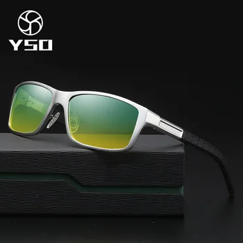 YSO Den a Noc sluneční Brýle Muži UV400 Polarizované Hliníkové Mag Frame Noční Vidění Řidičské Brýle S Doplňky Pro Muže 8554