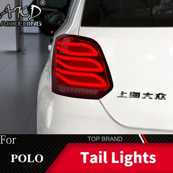 Zadní světlo Pro Volkswagen 2009-2017 Polo Mk6 LED zadní Světla Mlhovky Světla pro Denní svícení DRL Tuning Auta, Auto Příslušenství