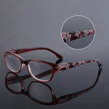 Zilead Čtení Brýle Anti Blue-ray Presbyopickém Brýle High Definition Brýle Unisex Květinové Nohu Brýle Pro Starší Lidi