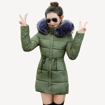 Zimní bunda ženy 2020 Nové teplé Podzimní Módní Ženy kabát tlusté kapucí zimní kabát slim ženské kabát teplé dámské péřová bunda