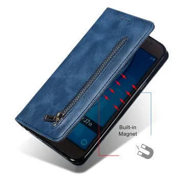 Zip Peněženka Případ sFor Samsung Galaxy J7 2016 J710 Případě Flip Kožené Kryt Pro Galaxy A10 A20 A30 A40 A50 A70 Případě, že Telefon Tašky