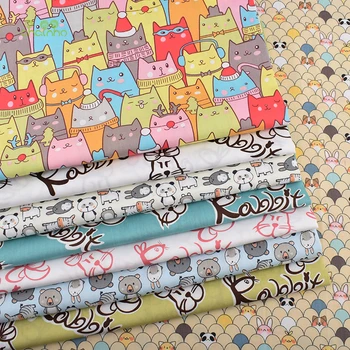 ZOO Série,Tištěné Kepru Bavlněné Tkaniny Pro DIY Šití Prošívání Baby & Děti ' s Bed Oblečení Materiál
