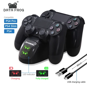 Údaje Frog Game Controller Nabíjecí Dock Station Pro PlayStation 4 Dual Nabíječka Stojan S LED Světlem Ukazatele Pro PS4/Pro/Slim