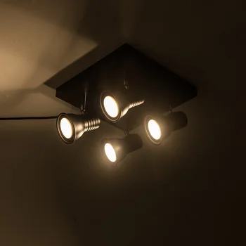 Černá 360 stupňů otočný LED Stropní Světla pro Povrchovou Montáž nastavitelný dolů Svítidlo vintage loft Lampa Obývací Pokoj, Kuchyň