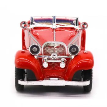 Červená barva 1:28 Stupnice 16.8 CM Kovové Slitiny Diecasts 500K Klasické Vytáhnout Zpět 1936 auto model Vozidla Hračky Pro Děti Kolekce zobrazení