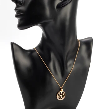 Štěstí, Oko arabské Pedant Micro Vydláždit Náhrdelník Zlaté Barvy Dlouhé Řetězce Kulatý Měsíc Kouzlo Náhrdelník Šperky pro Ženy, Ženské EY6326