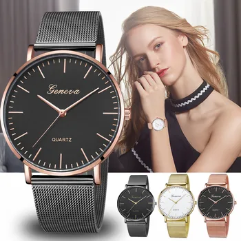 Ženy Hodinky Růžové Zlato Montre Femme 2020 Dámské Mesh Pás ultra-tenký Módní relojes para mujer Luxusní Náramkové Hodinky reloj mujer